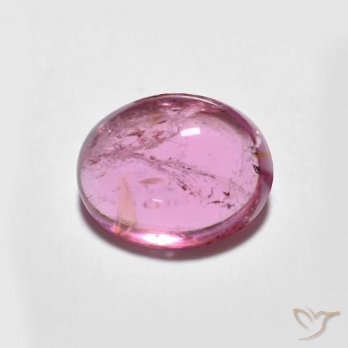 Turmalina Rosado intenso natural de 1.60 ct, Ovalada, Transparente