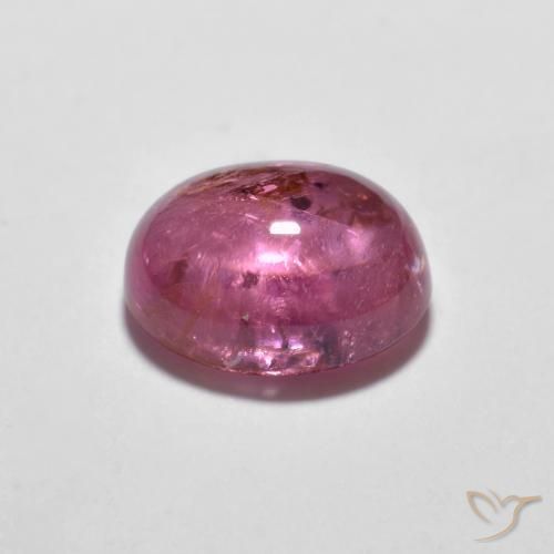 Turmalina Rosado intenso natural de 1.60 ct, Ovalada, Transparente