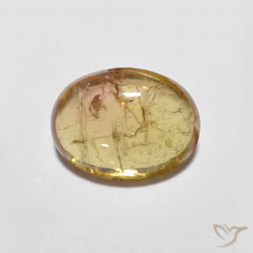 1.50ct Natural Marrón-oro Turmalina, Ovalada, Transparente