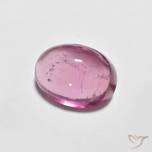 Turmalina Rosa oscuro natural de 1.62 ct, Ovalada, Transparente