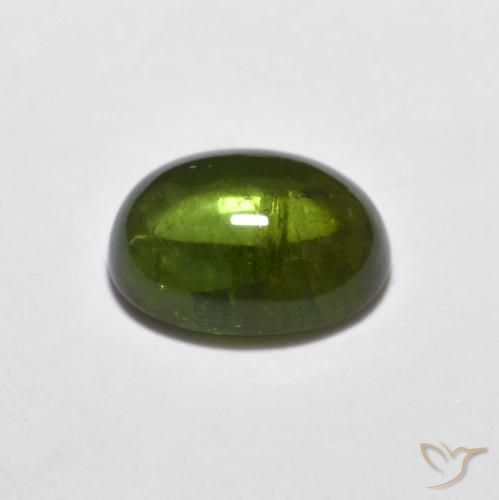 Turmalina Verde alga natural de 1.39 ct, Ovalada, Transparente