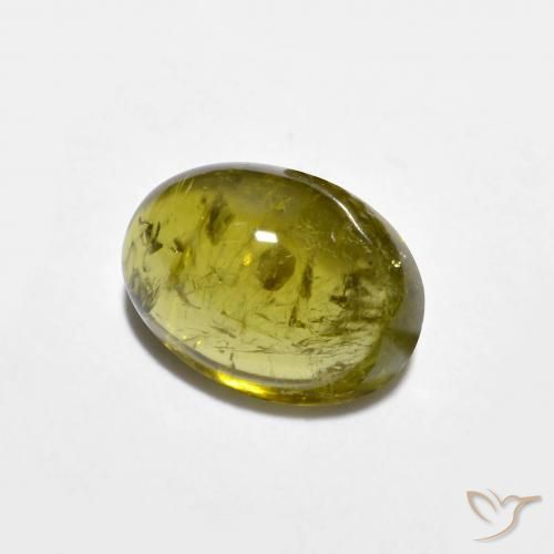 Turmalina Medium-Dark Gold natural de 1.56 ct, Ovalada, Transparente