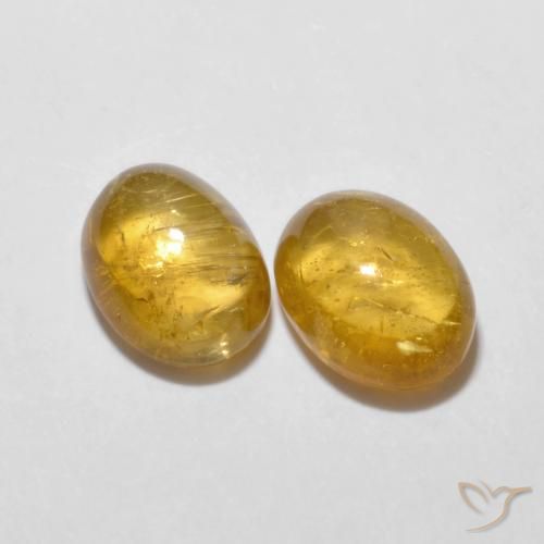 Gemas de Turmalina Dorado oscuro natural de 3.24 ct, Ovalada, Transparente