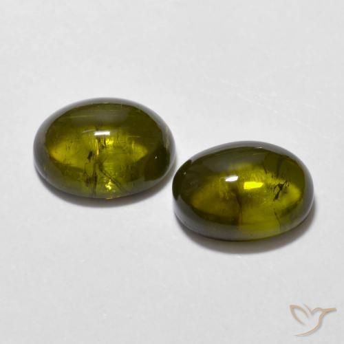 Gemas de Turmalina Marrón dorado intenso natural de 3.03 ct, Ovalada, Transparente