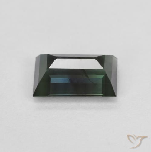 Turmalina Verde medio natural de 1.22 ct, Corte Baguette, VS