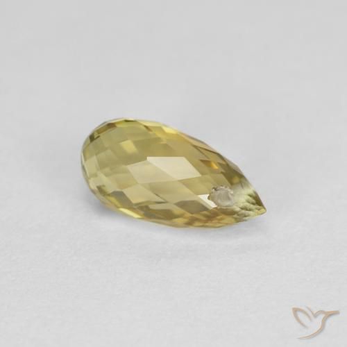 0.80ct Natural Dorado terroso Turmalina, Corte Briolette, VS
