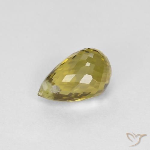 0.81ct Natural Marrón medio Turmalina, Corte Briolette, VS