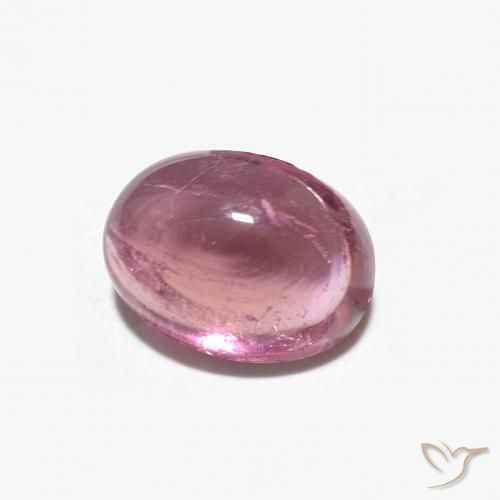 Turmalina Rosado intenso natural de 1.51 ct, Ovalada, Transparente