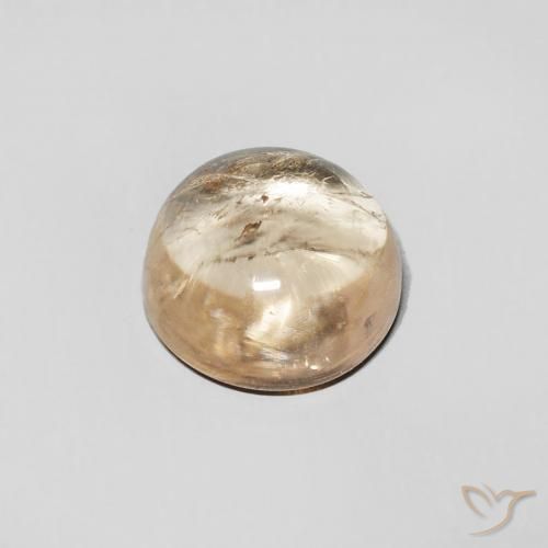 Turmalina Amarillo claro natural de 1.15 ct, Redondo, Transparente
