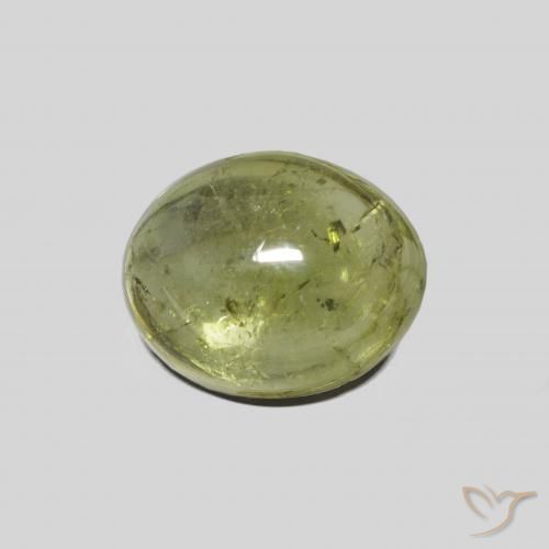 3.89ct Natural Verde claro turmalina, Ovalada, Transparente