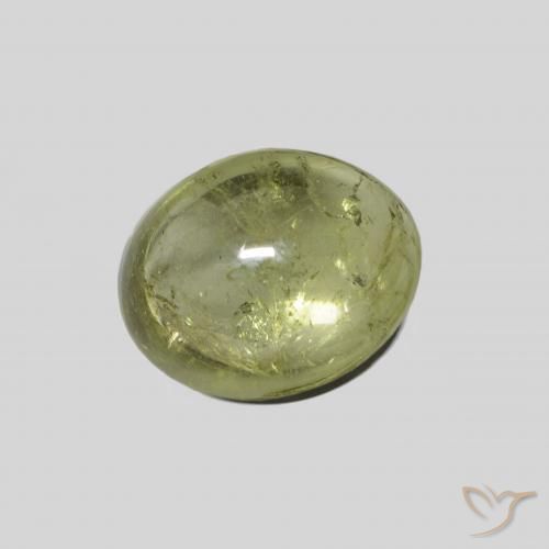 Turmalina Verde claro natural de 3.89 ct, Ovalada, Transparente