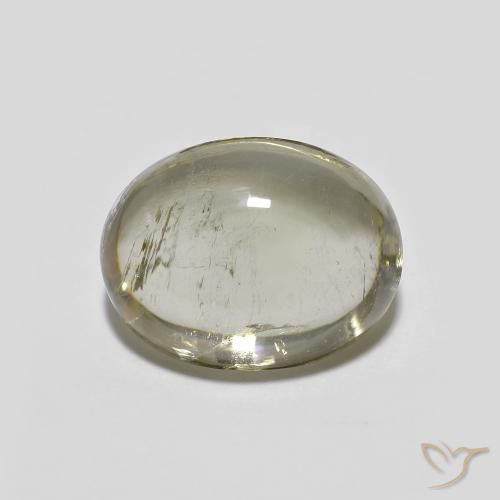 3.38ct Natural Amarillo claro medio turmalina, Ovalada, Transparente