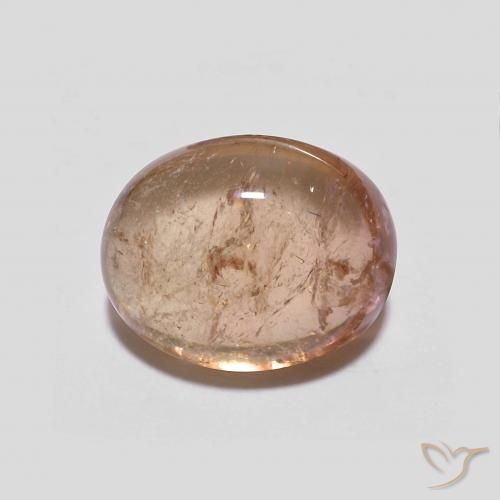 2.70ct Natural Light Grapefruit Pink turmalina, Ovalada, Transparente
