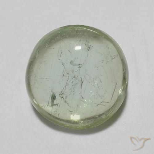 1.13ct Natural Verde claro medio Turmalina, Redondo, Transparente