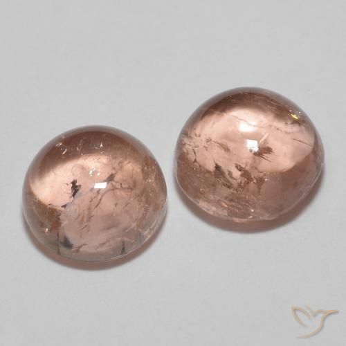 Gemas de Turmalina Rosado claro natural de 2.23 ct, Redondo, Transparente