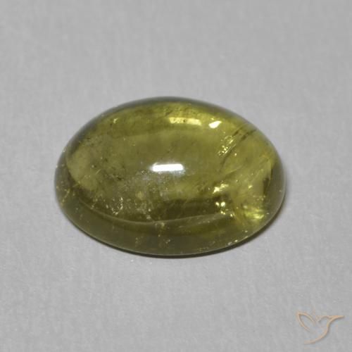 Turmalina Verde medio natural de 1.22 ct, Ovalada, Transparente