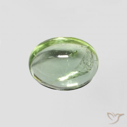 1.44ct Natural Verde cálido turmalina, Ovalada, Transparente