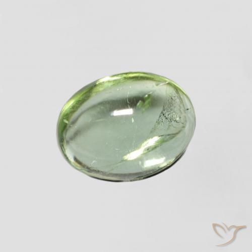 Turmalina Verde cálido natural de 1.44 ct, Ovalada, Transparente