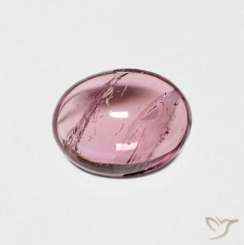 1.36ct Natural Púrpura rosado turmalina, Ovalada, Transparente