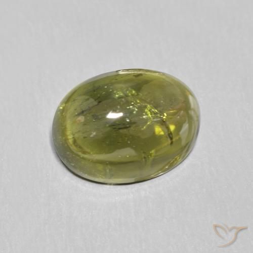 Turmalina Verde medio natural de 1.45 ct, Ovalada, Transparente
