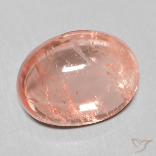 Turmalina Rosado medio natural de 1.79 ct, Ovalada, Transparente