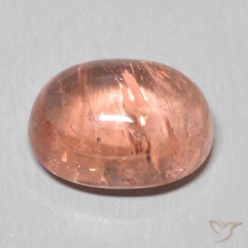 Turmalina Rosado medio natural de 1.79 ct, Ovalada, Transparente