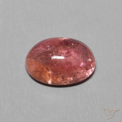 Turmalina Rosado medio natural de 1.63 ct, Ovalada, Transparente