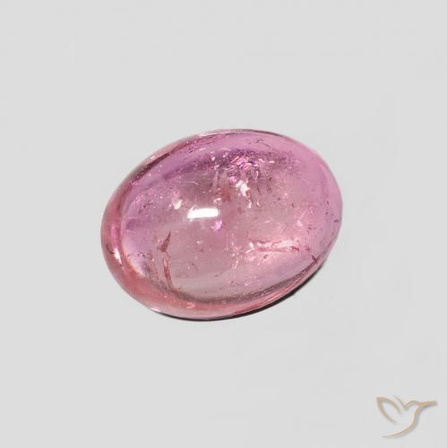 Turmalina Rojo ponche de frutas natural de 1.30 ct, Ovalada, Transparente