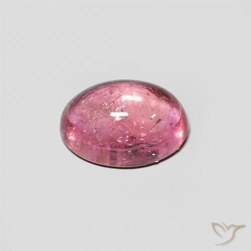 Turmalina Rojo ponche de frutas natural de 1.30 ct, Ovalada, Transparente