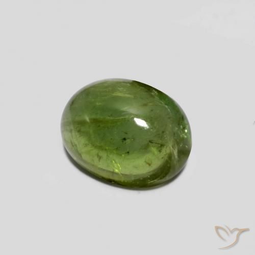 Turmalina Verde medio natural de 1.41 ct, Ovalada, Transparente