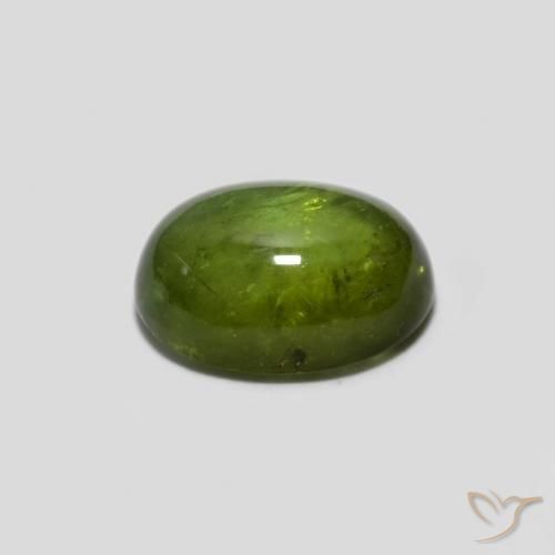 Turmalina Verde medio natural de 1.41 ct, Ovalada, Transparente