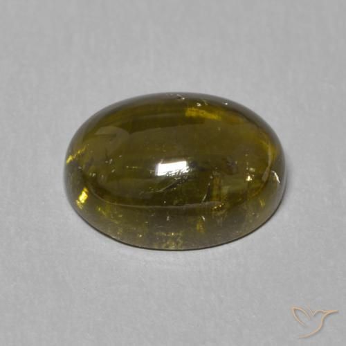 Turmalina Verde amarillento natural de 1.50 ct, Ovalada, Transparente