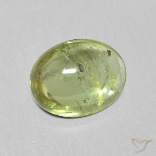 Turmalina Verde cálido natural de 1.57 ct, Ovalada, Transparente