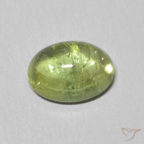 Turmalina Verde cálido natural de 1.57 ct, Ovalada, Transparente