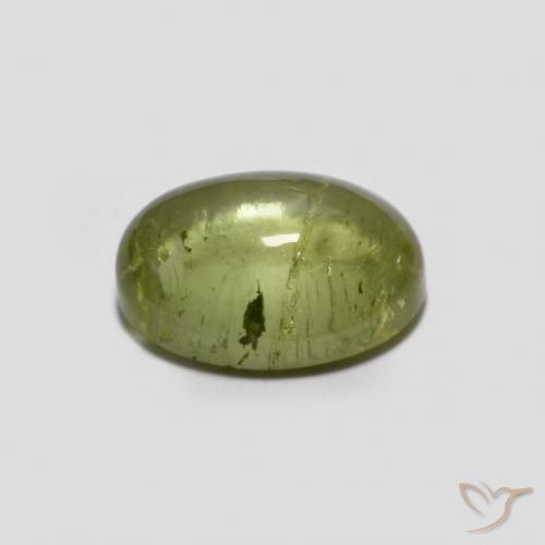 Turmalina Verde amarillento natural de 1.49 ct, Ovalada, Transparente