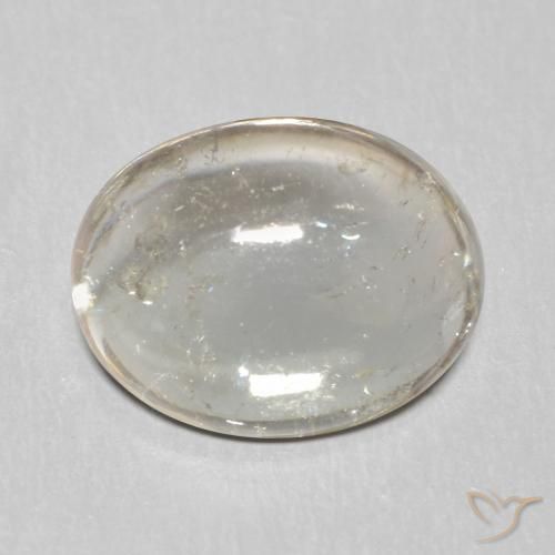 2.98ct Natural Gris muy claro turmalina, Ovalada, Transparente