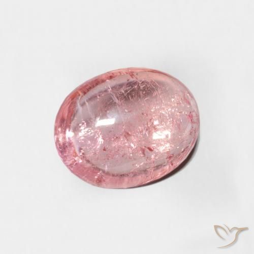 Turmalina Rosado medio natural de 2.14 ct, Ovalada, Transparente