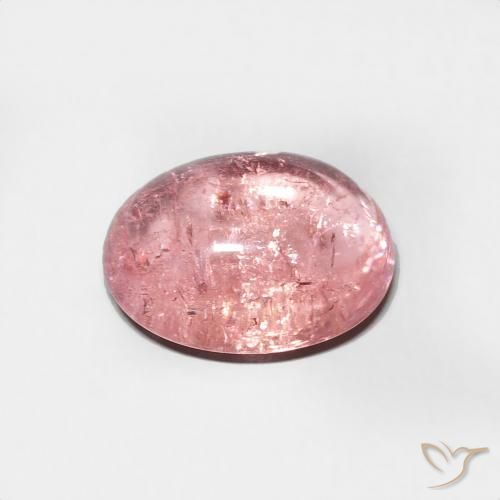 Turmalina Rosado medio natural de 2.14 ct, Ovalada, Transparente
