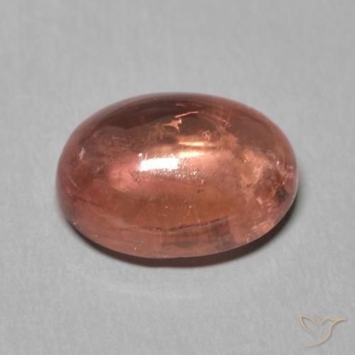 Turmalina Rojo medio natural de 2.27 ct, Ovalada, Transparente