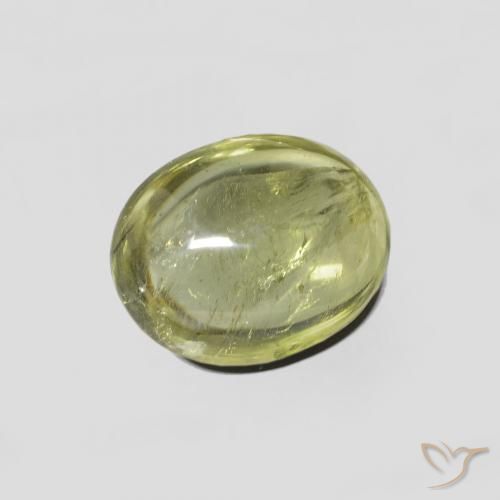 Turmalina Verde terroso cálido natural de 2.08 ct, Ovalada, Transparente