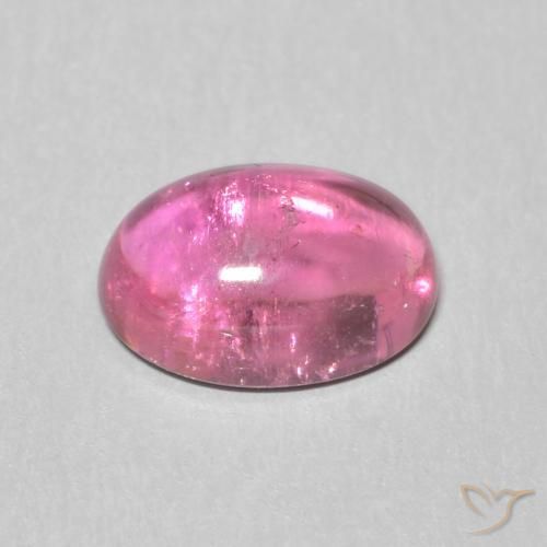 Turmalina Púrpura medio natural de 1.18 ct, Ovalada, Transparente