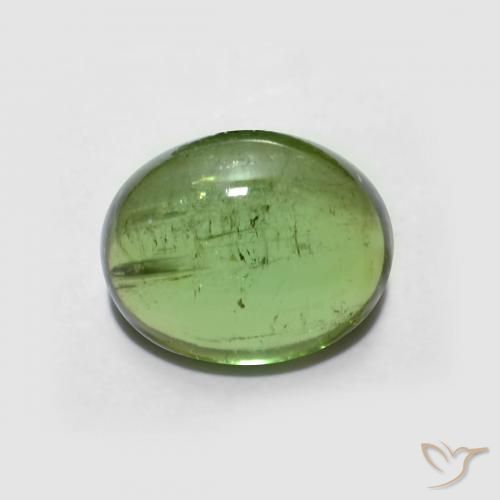 2.18ct Natural Verde medio turmalina, Ovalada, Transparente