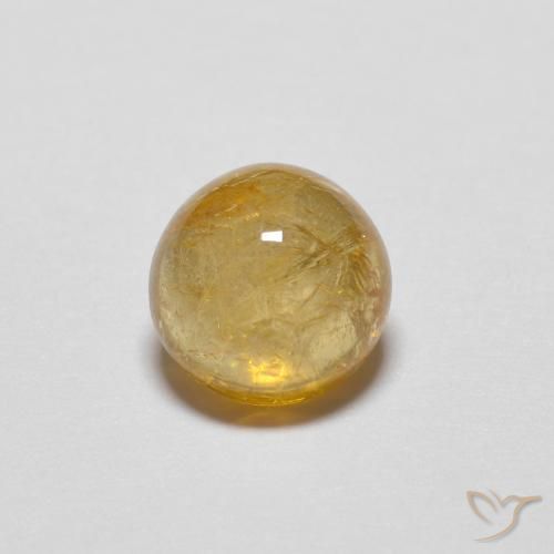 0.94ct Natural Naranja dorado intenso Turmalina, Redondo, Transparente