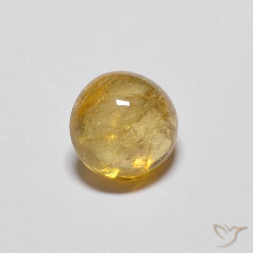 Turmalina Naranja dorado intenso natural de 0.94 ct, Redondo, Transparente