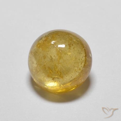 Turmalina Amarillo miel natural de 1.72 ct, Redondo, Transparente