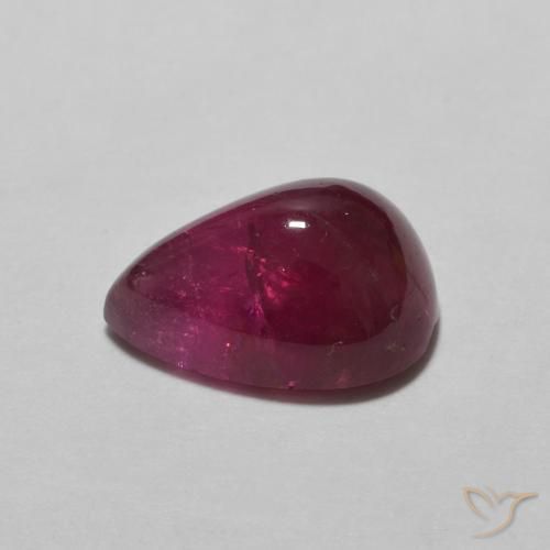 Turmalina Rojo rosado natural de 2.49 ct, En forma de pera, Translúcido