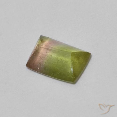 0.43ct Natural Multicolor Turmalina, Corte Baguette, Transparente