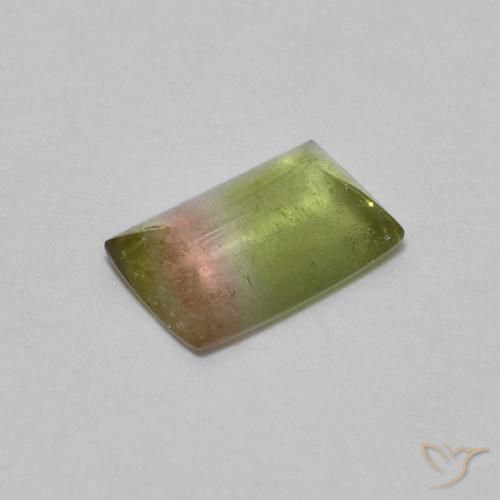 Turmalina Multicolor natural de 0.43 ct, Corte Baguette, Transparente