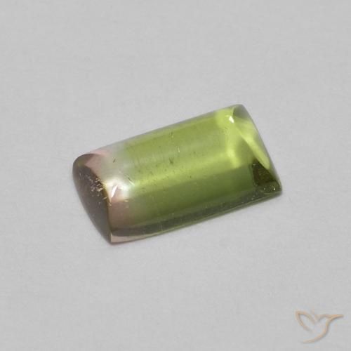 Turmalina Multicolor natural de 0.45 ct, Corte Baguette, Transparente