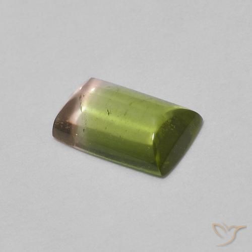 Turmalina Multicolor natural de 0.45 ct, Corte Baguette, Transparente